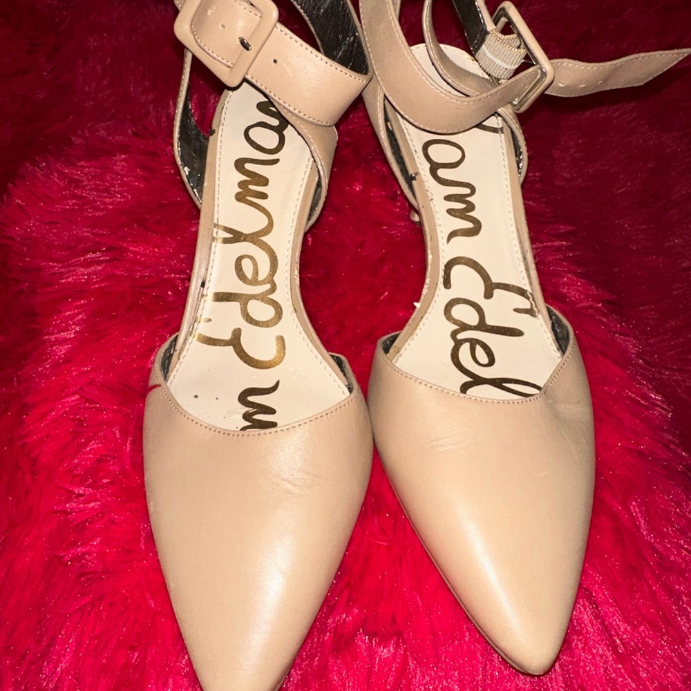 Sam Edelman Tan Heels with Ankle Strap
